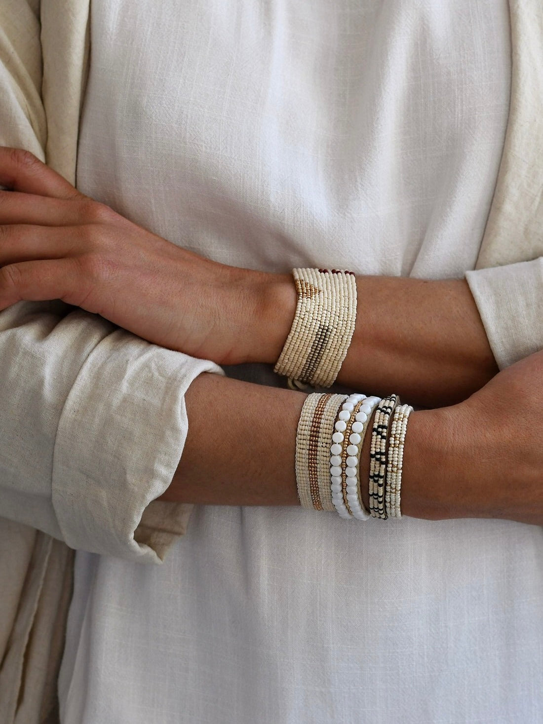 ビーズブレスレット マルチトライアングル