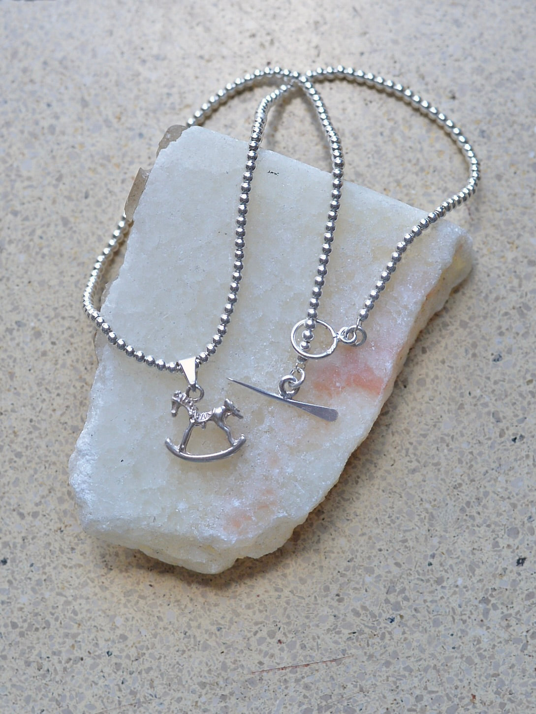 【1/22頃発送予定】Mexican Silver925 3mmボールビーズ 木馬ネックレス