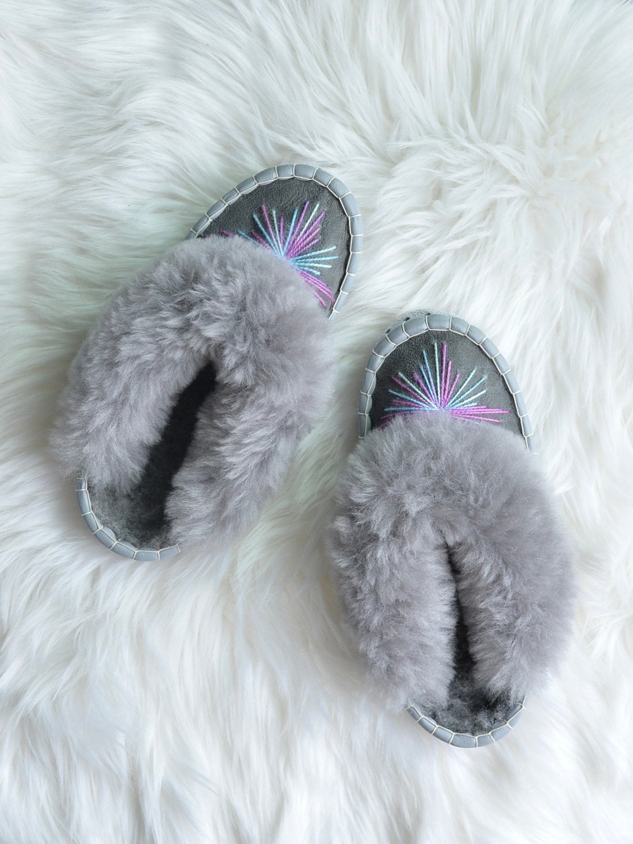 シープスキン ルームシューズ【スリッパタイプ】(約23cm)