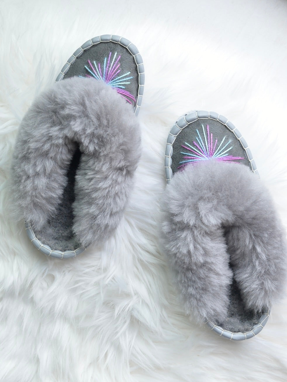 シープスキン ルームシューズ【スリッパタイプ】(約23cm)