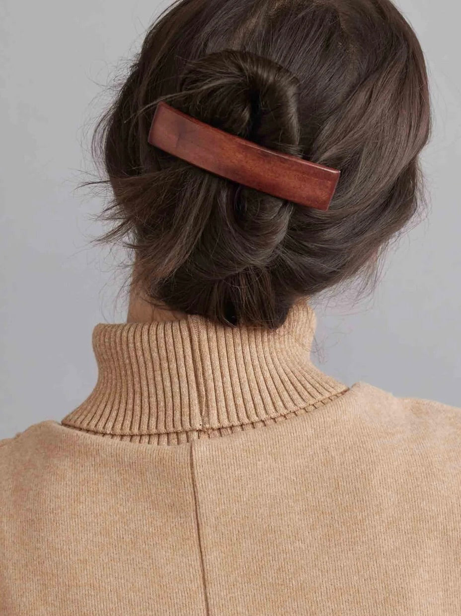 Wooden Hair Barrettes