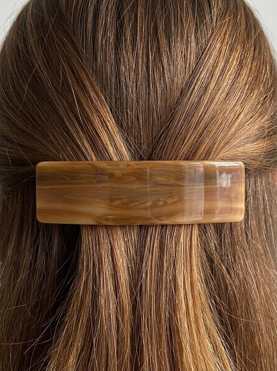Eco Classic Rectangular Hair Barrettes