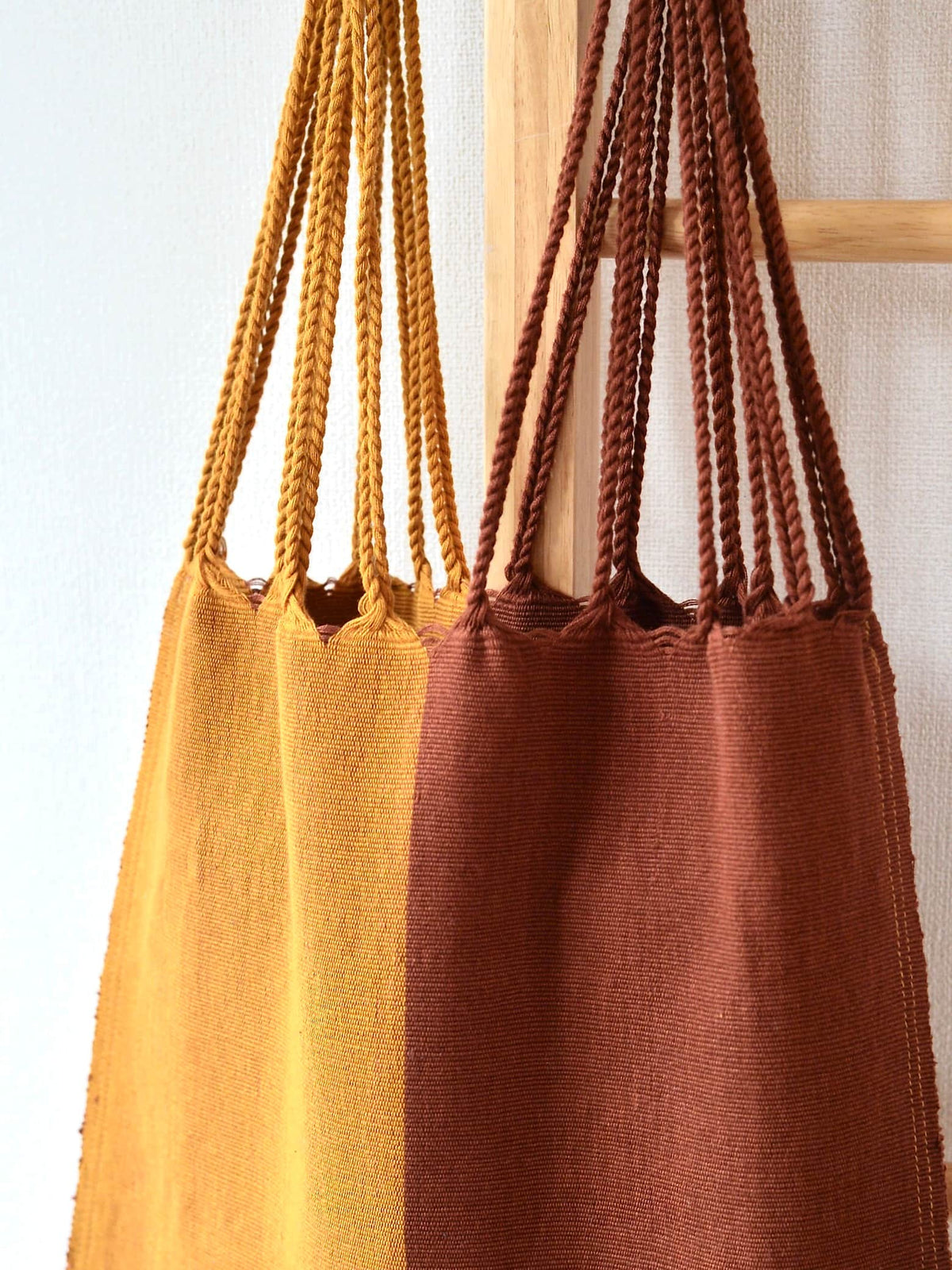 メキシコ ハンモックバッグ レザーハンドル