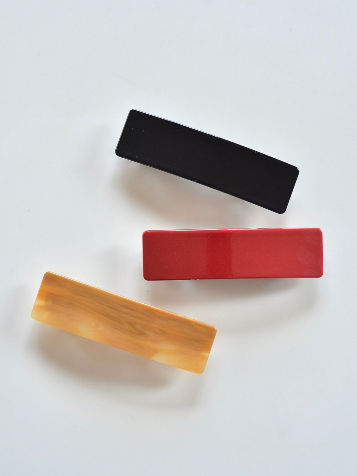 Eco Classic Rectangular Hair Barrettes