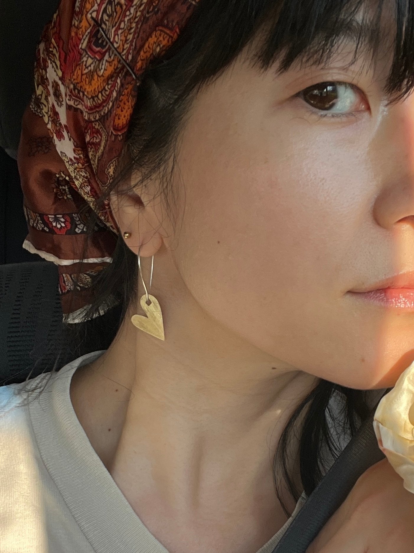 シルバー ハートピアス