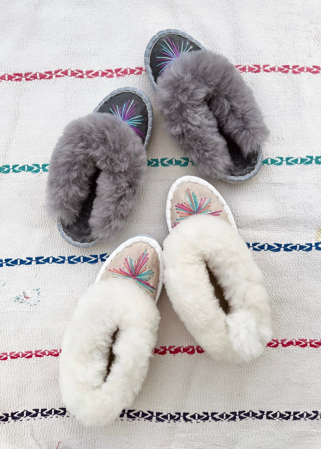 シープスキン ルームシューズ【スリッパタイプ】(約23cm)