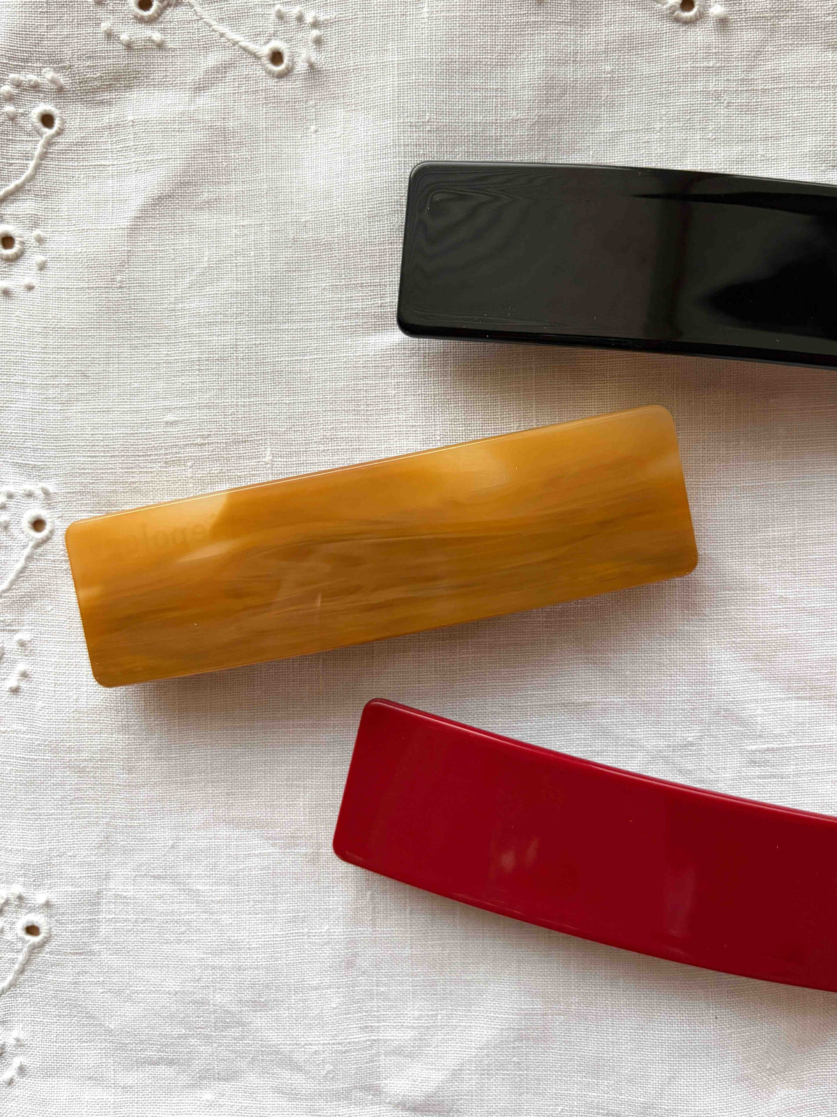Eco Classic Rectangular Hair Barrettes
