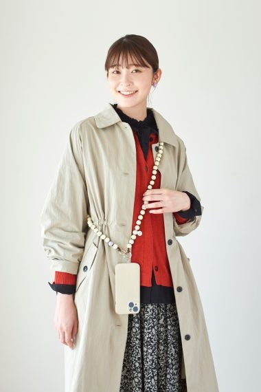 upbeads アップビーズスマホショルダー 携帯ストラップ 【ホワイト×VIO】別注カラー