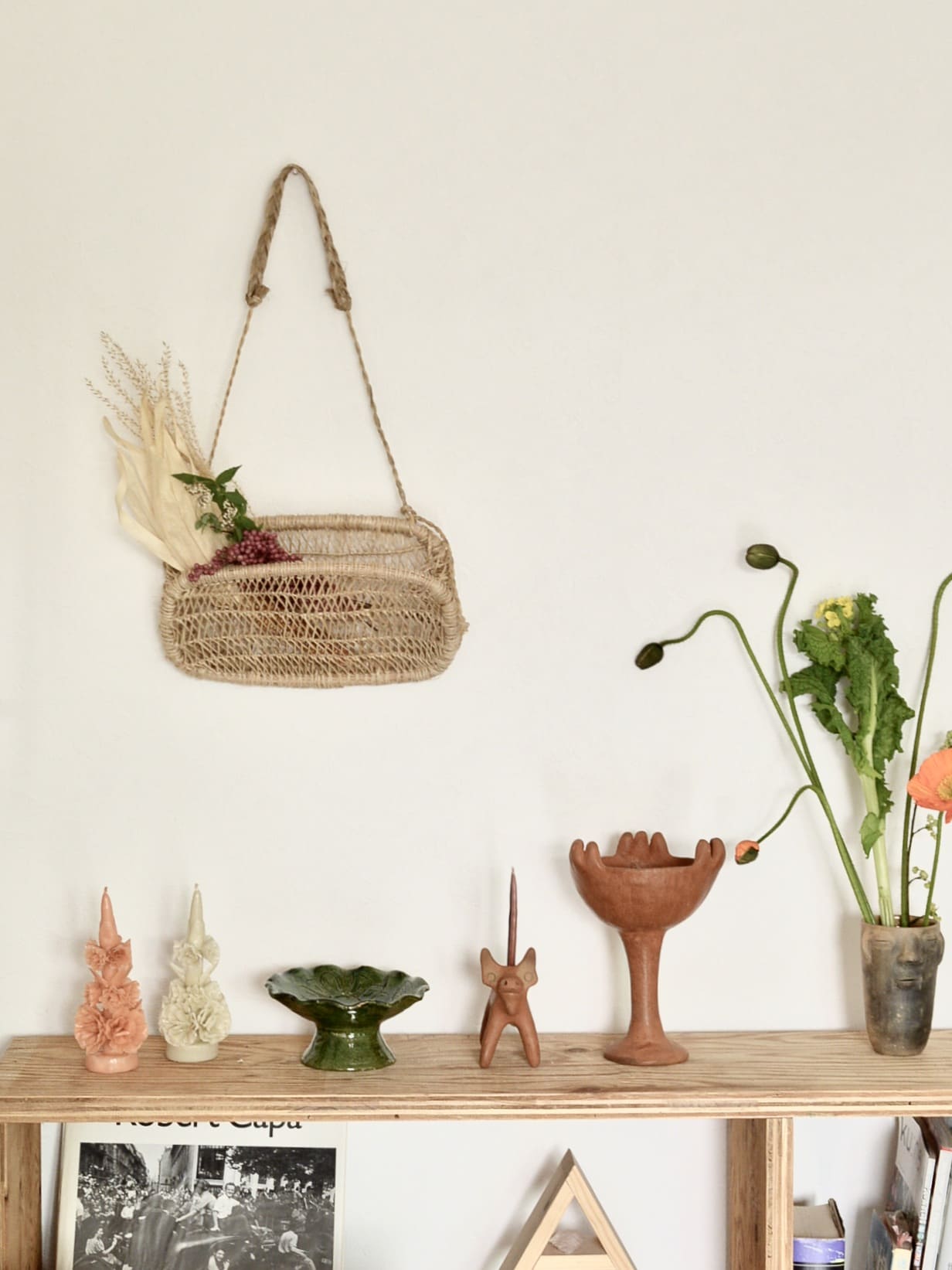 メキシコ ハンギングバスケット 壁掛けかご ラック S