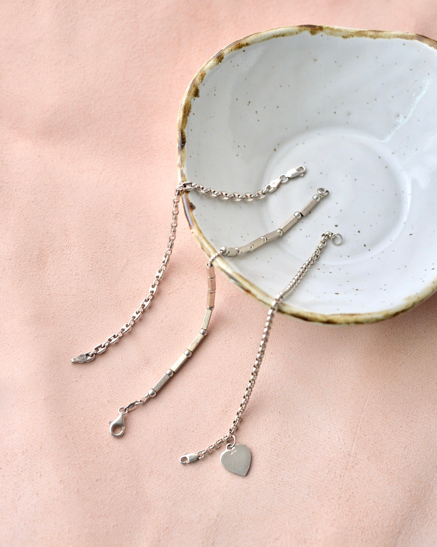 ヴィンテージ ハートブレスレット Silver925