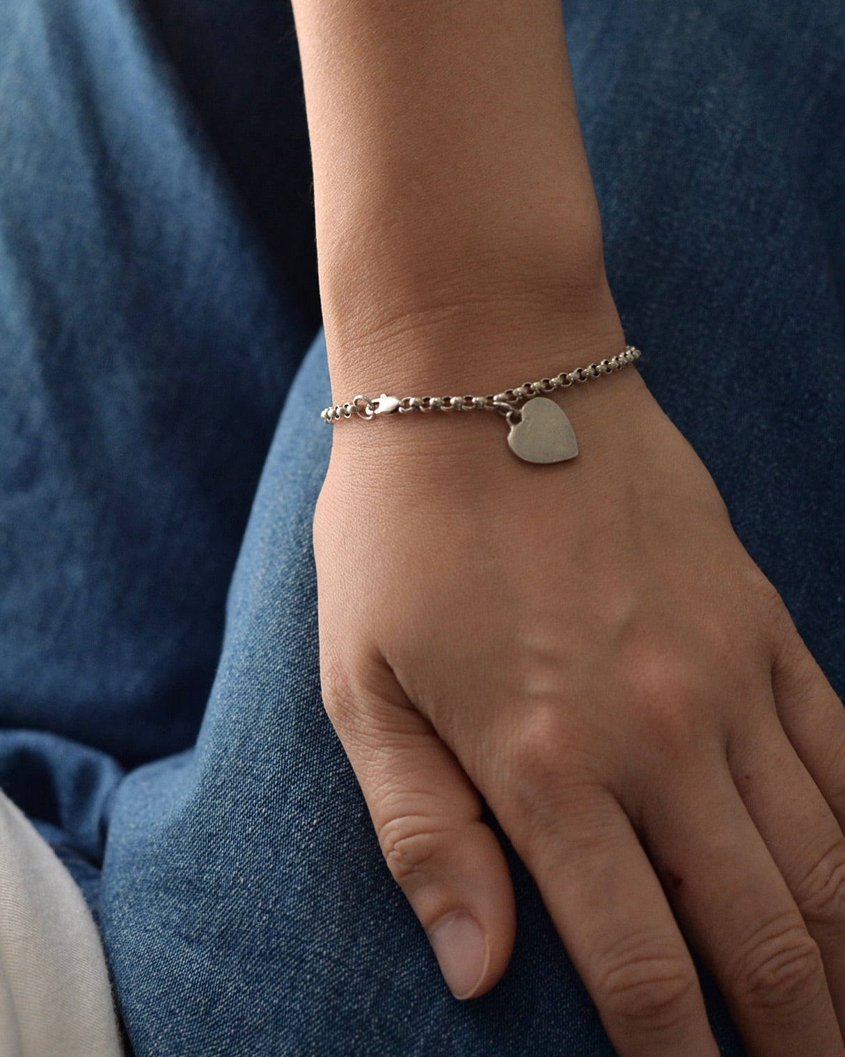 ヴィンテージ ハートブレスレット Silver925