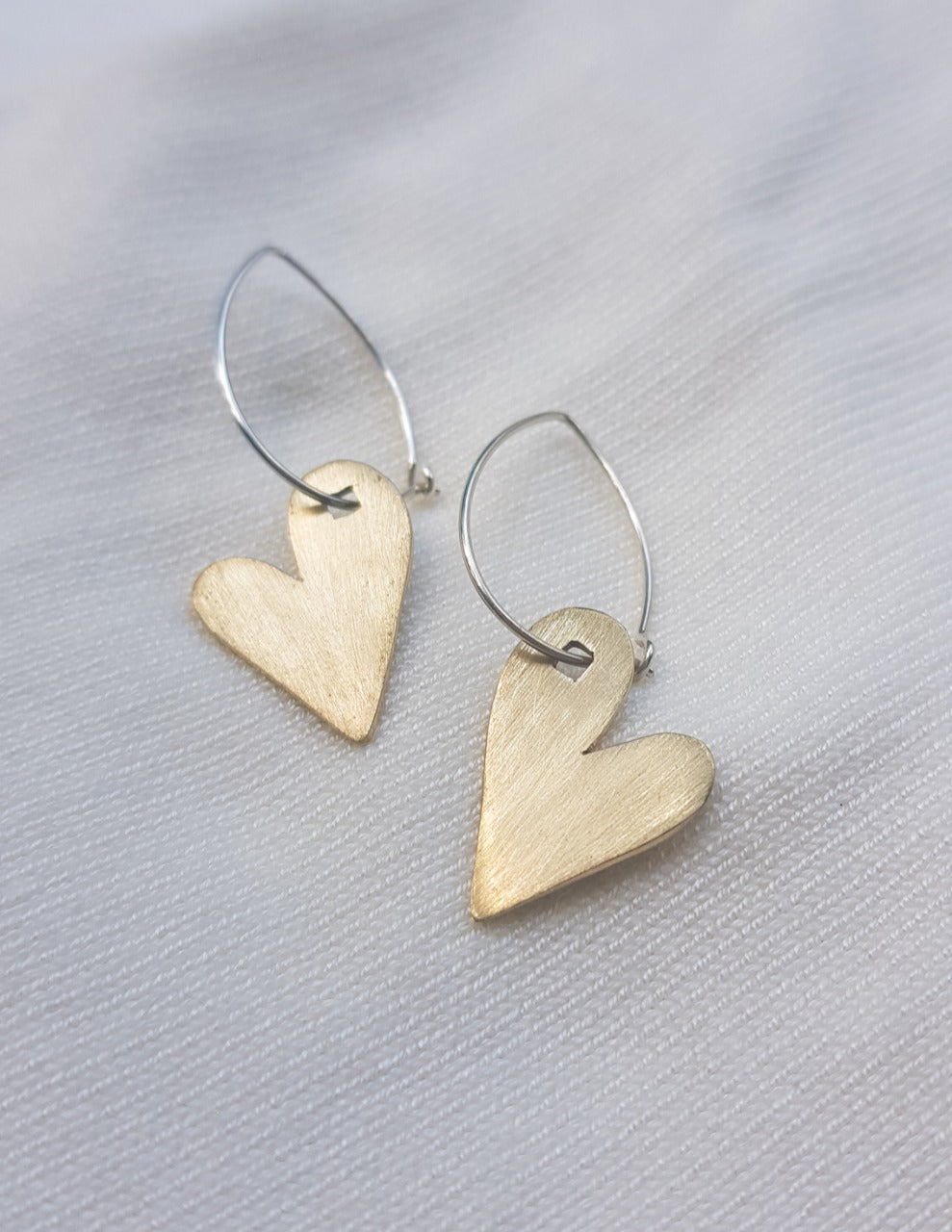 シルバー ハートピアス