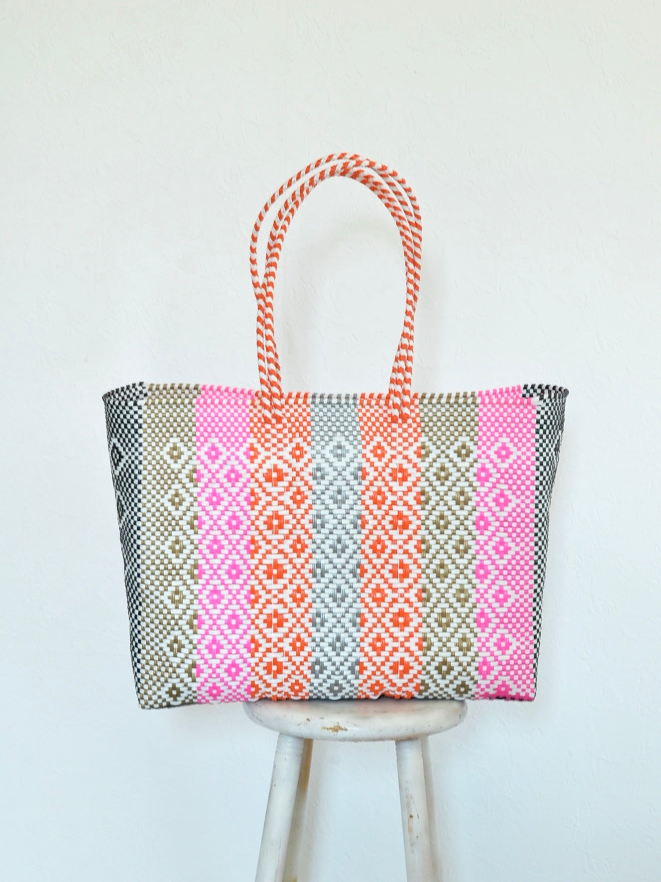 【残り1点】メキシコ メルカドバッグ XL ロングハンドル