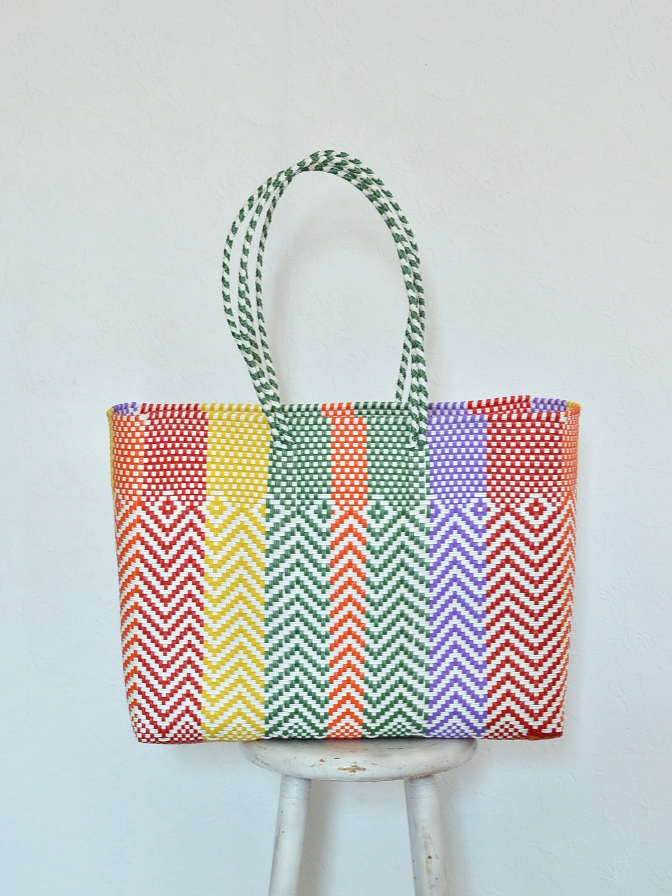 【残り1点】メキシコ メルカドバッグ XL ロングハンドル