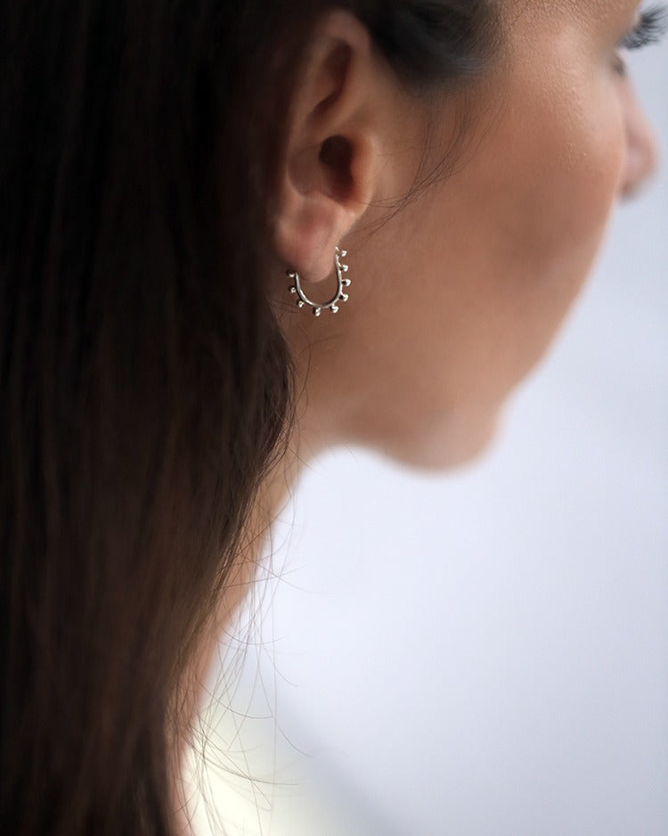 【残り1点】シルバードット フープピアス