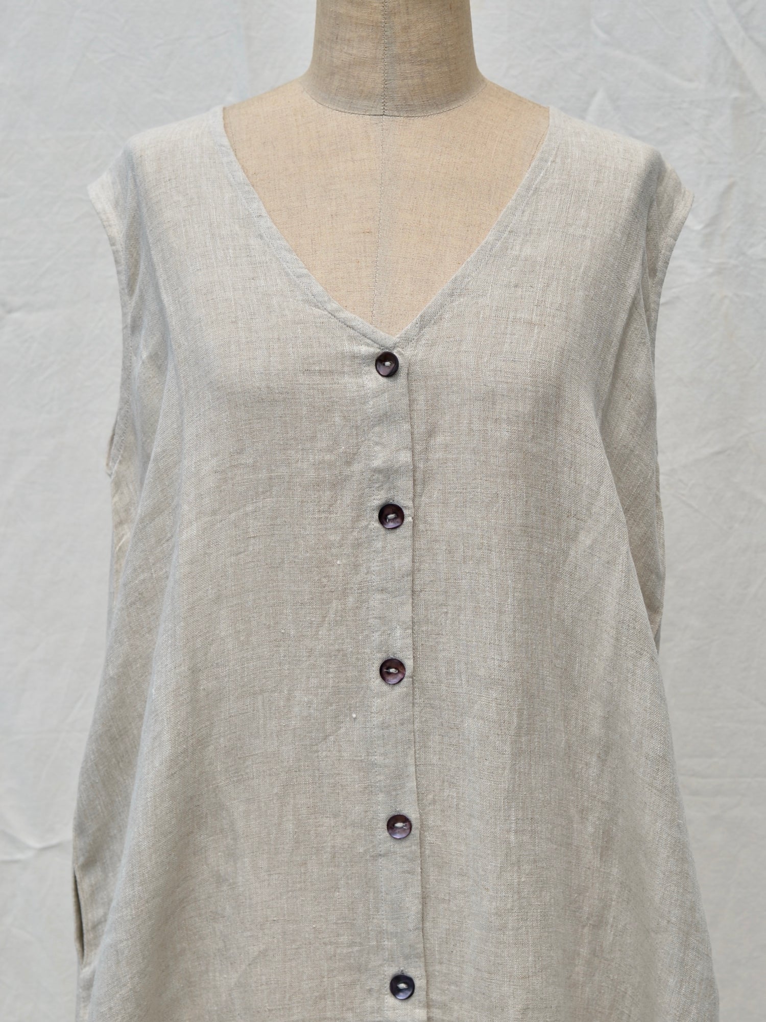 リネン ジレ Flax Natural