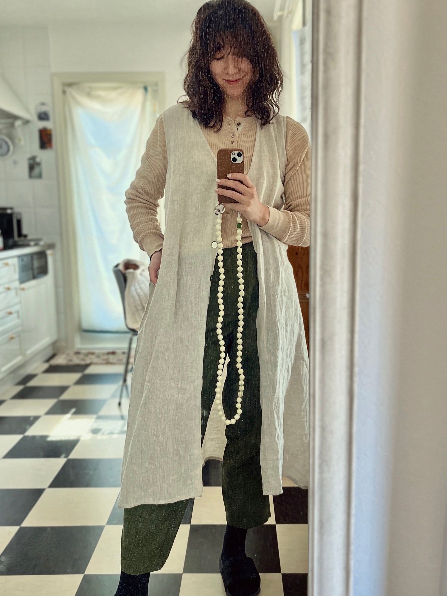 リネン ジレ Flax Natural