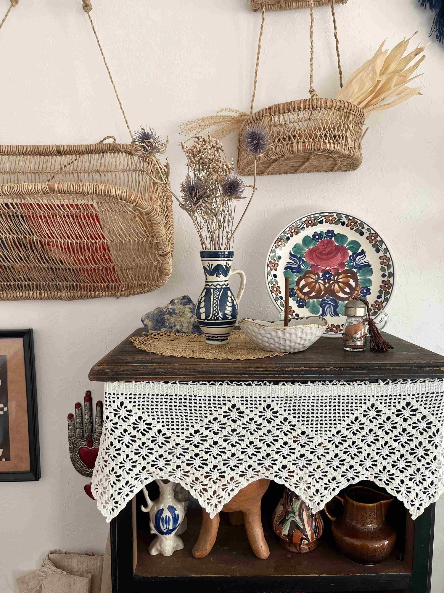 クロシェ レース棚飾り