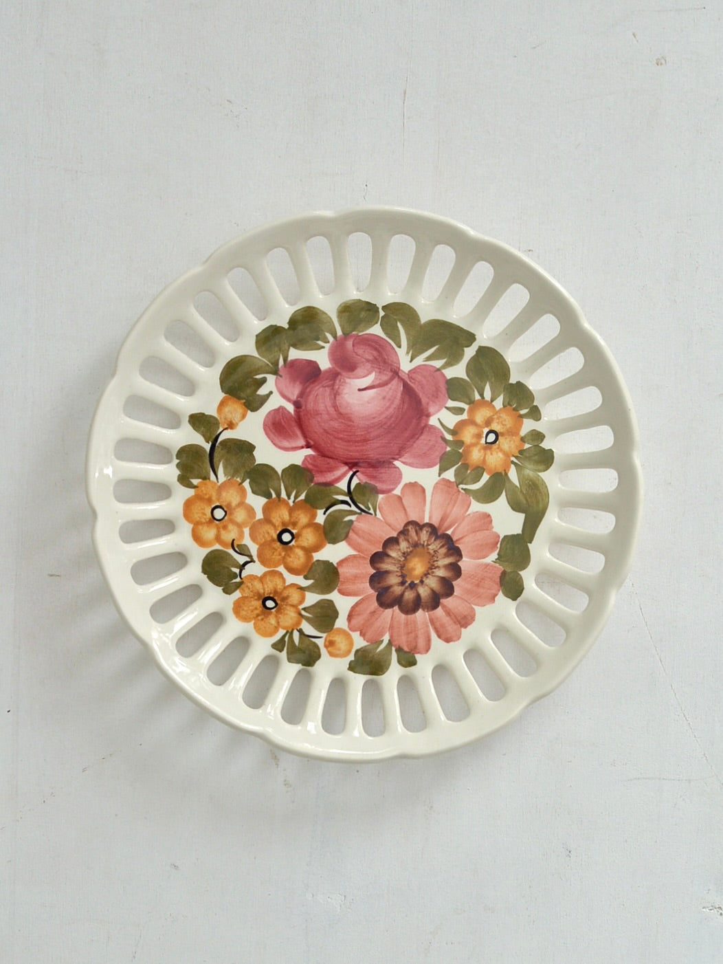 ヴィンテージ ヴウォツワヴェク陶器 プレート 壁掛け皿