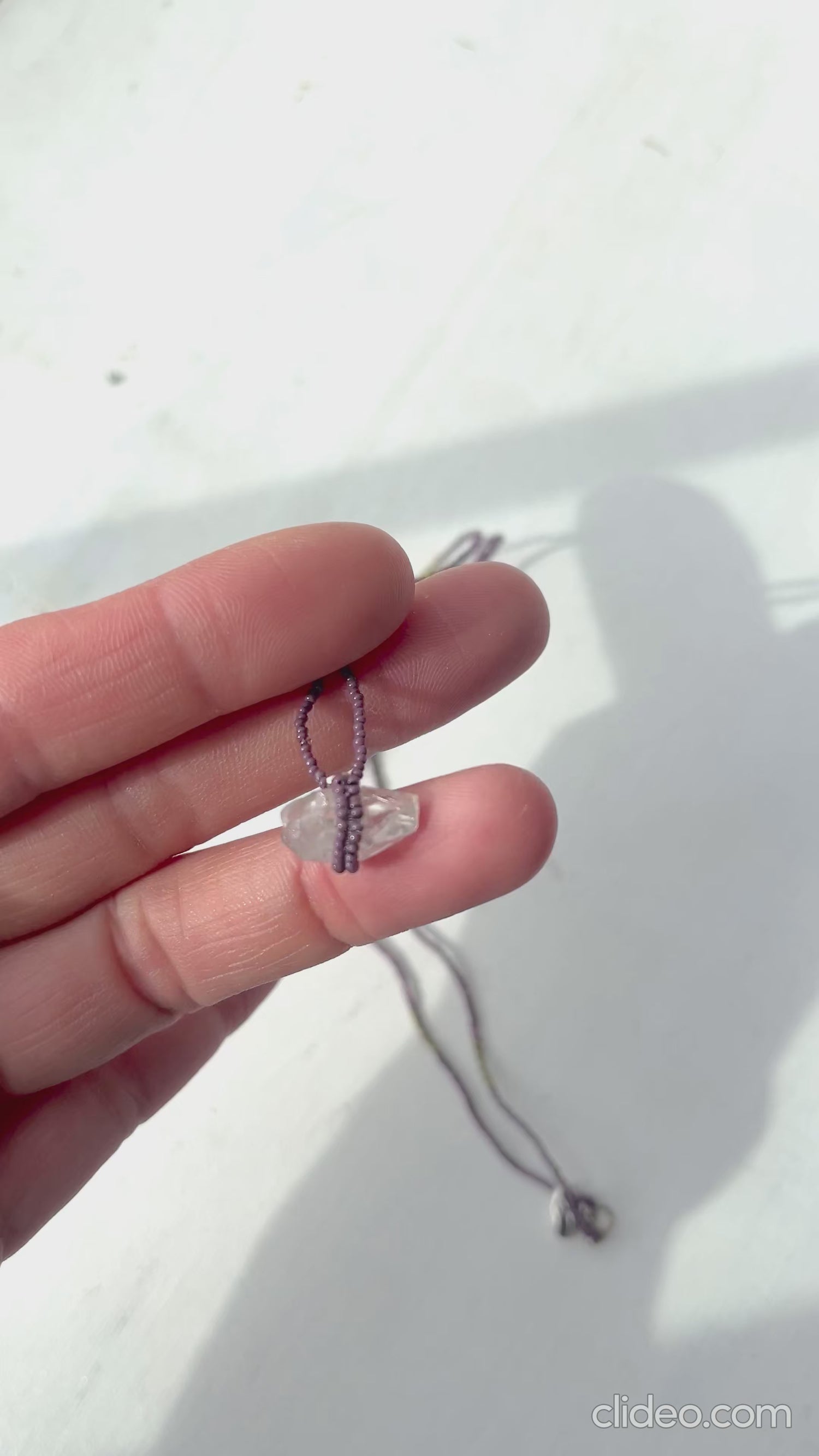 ハーキマーダイヤモンド ビーズネックレス