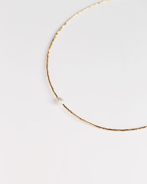 【残り1点】チョーカービーズネックレス シルバー&ゴールド