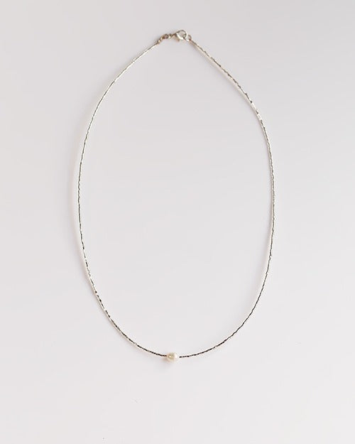 【残り1点】チョーカービーズネックレス シルバー&ゴールド