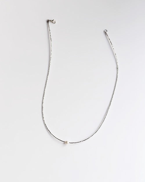 【残り1点】チョーカービーズネックレス シルバー&ゴールド