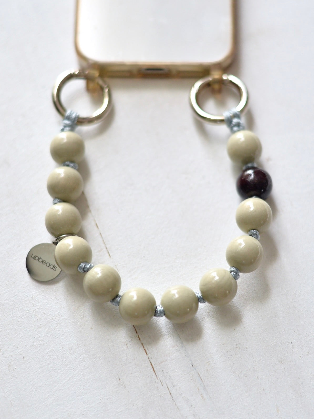 【8月下旬発送予定】upbeads アップビーズ スマホストラップ MINI【EARL GREY】