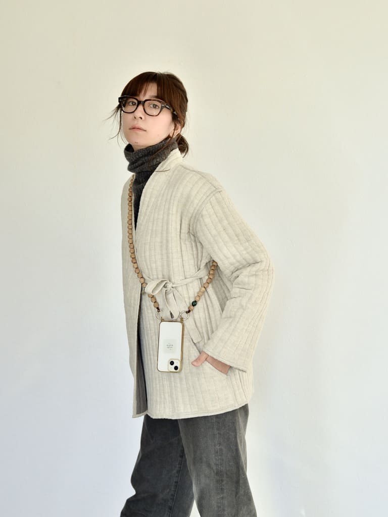 【再入荷予定】upbeads アップビーズ スマホショルダー 携帯ストラップ ウッドブラウン