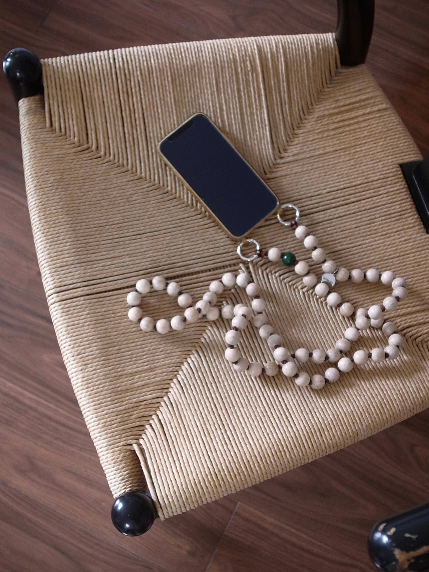 【再入荷予定】upbeads アップビーズ スマホショルダー 携帯ストラップ ウッドブラウン