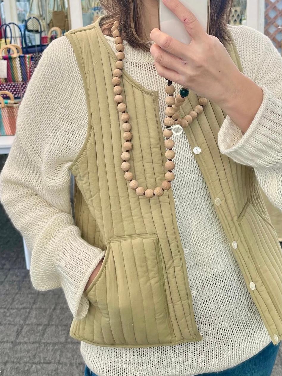 【再入荷予定】upbeads アップビーズ スマホショルダー 携帯ストラップ ウッドブラウン