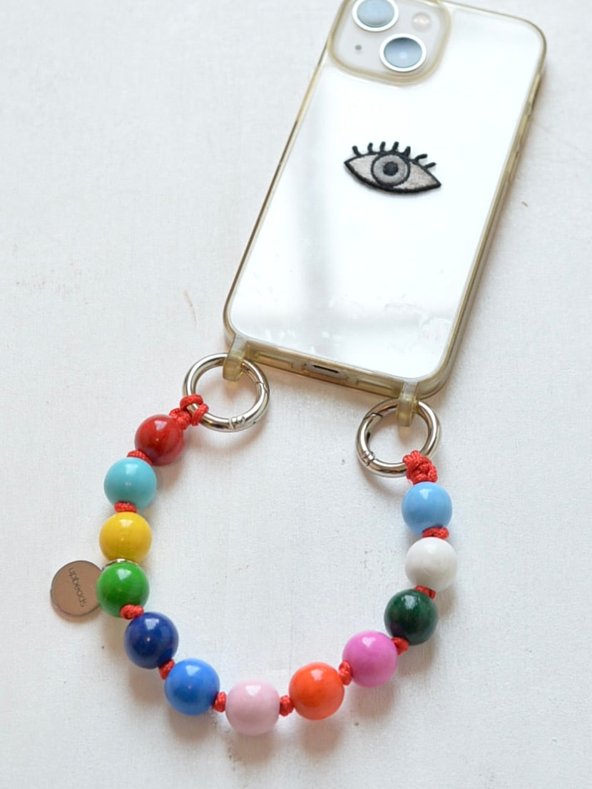 upbeads MINI スマホストラップ ハンドストラップ HAPPY