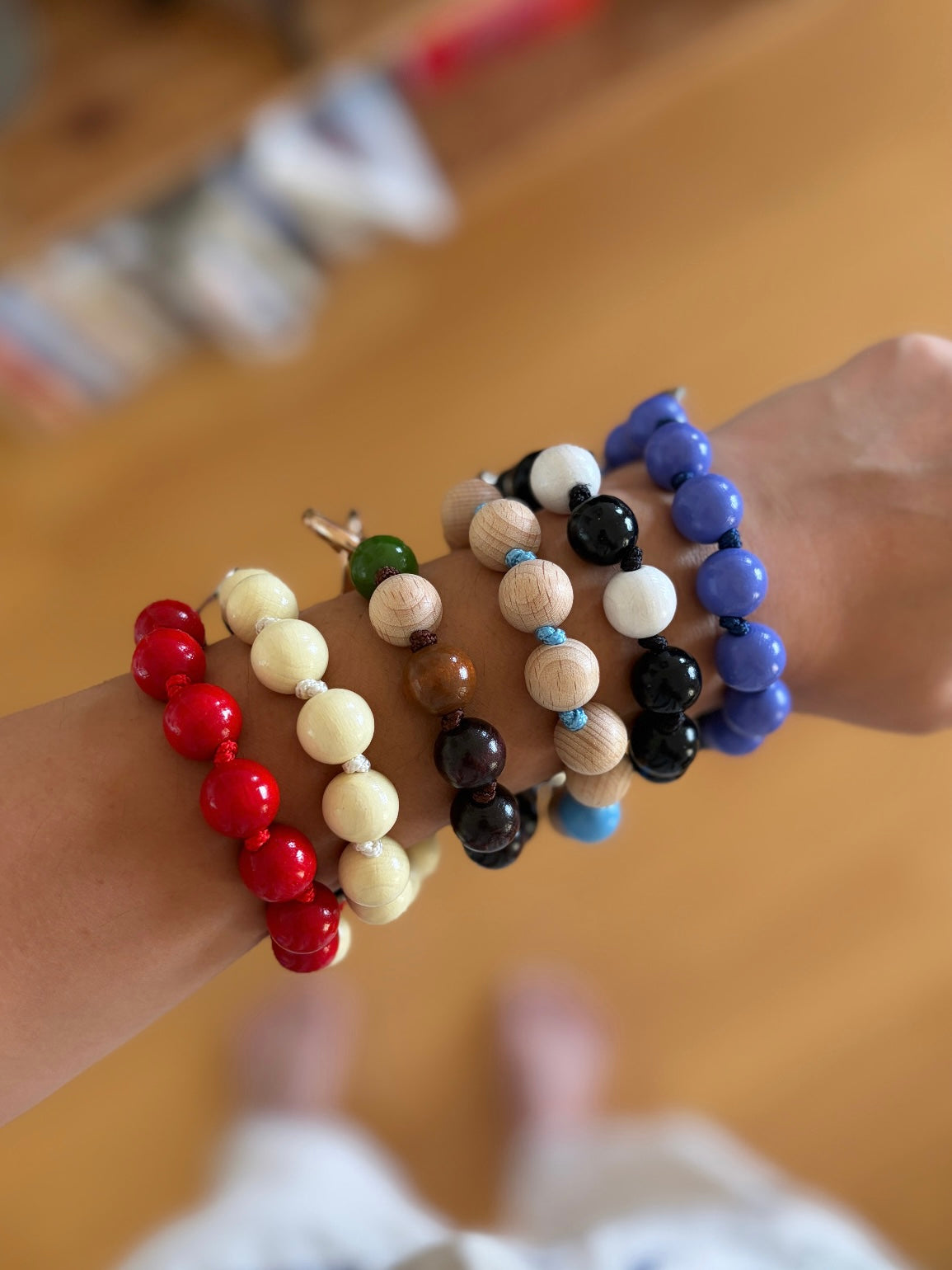 upbeads アップビーズ スマホストラップ MINI【レッド×ホワイト】