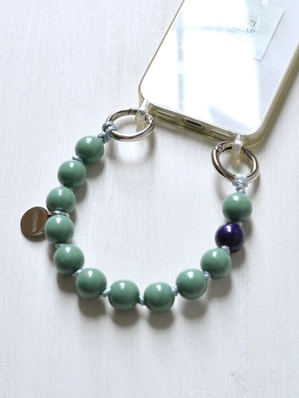 upbeads アップビーズ スマホストラップ MINI【SAGE】