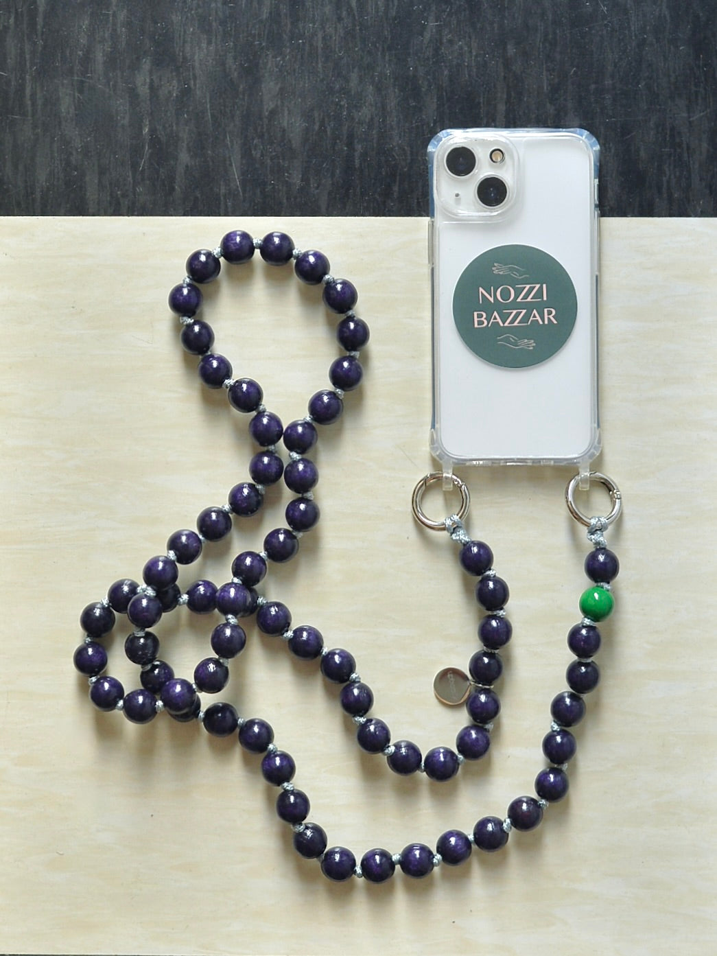 upbeads アップビーズ スマホショルダー 携帯ストラップ PLUM