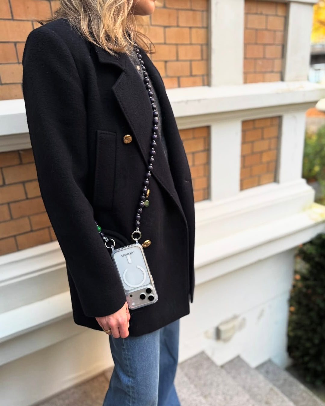 upbeads アップビーズ スマホショルダー 携帯ストラップ PLUM