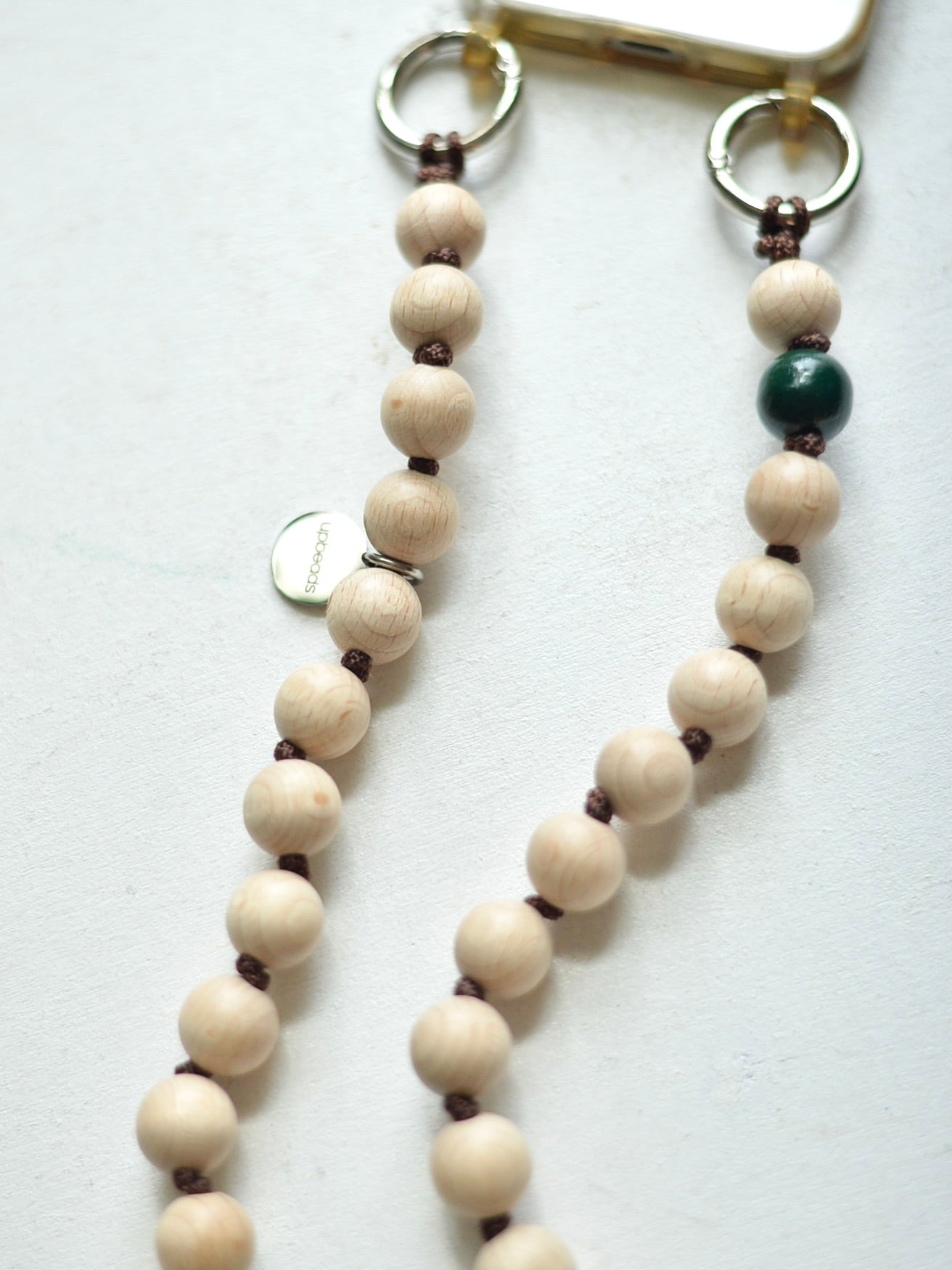 upbeads アップビーズ スマホストラップ SHORTIE 60cm【ウッドブラウン】