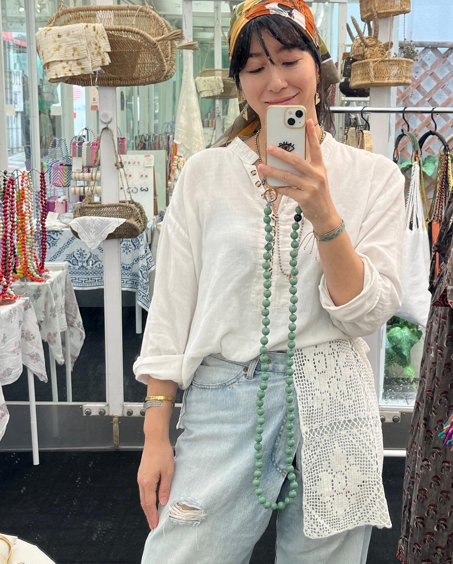 upbeads アップビーズ スマホショルダー 携帯ストラップ SAGE