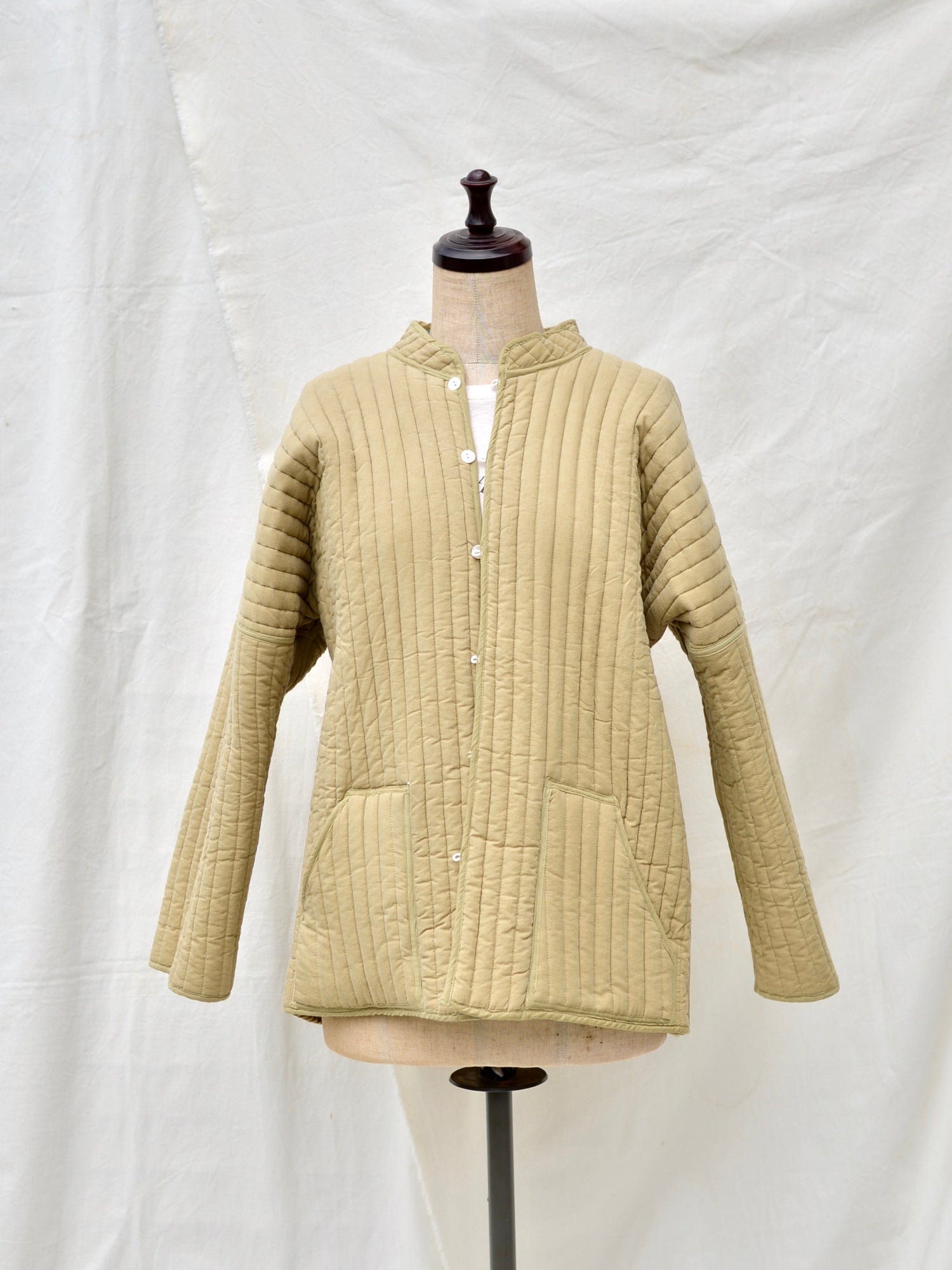 リバーシブル キルティング ジャケット グリーン