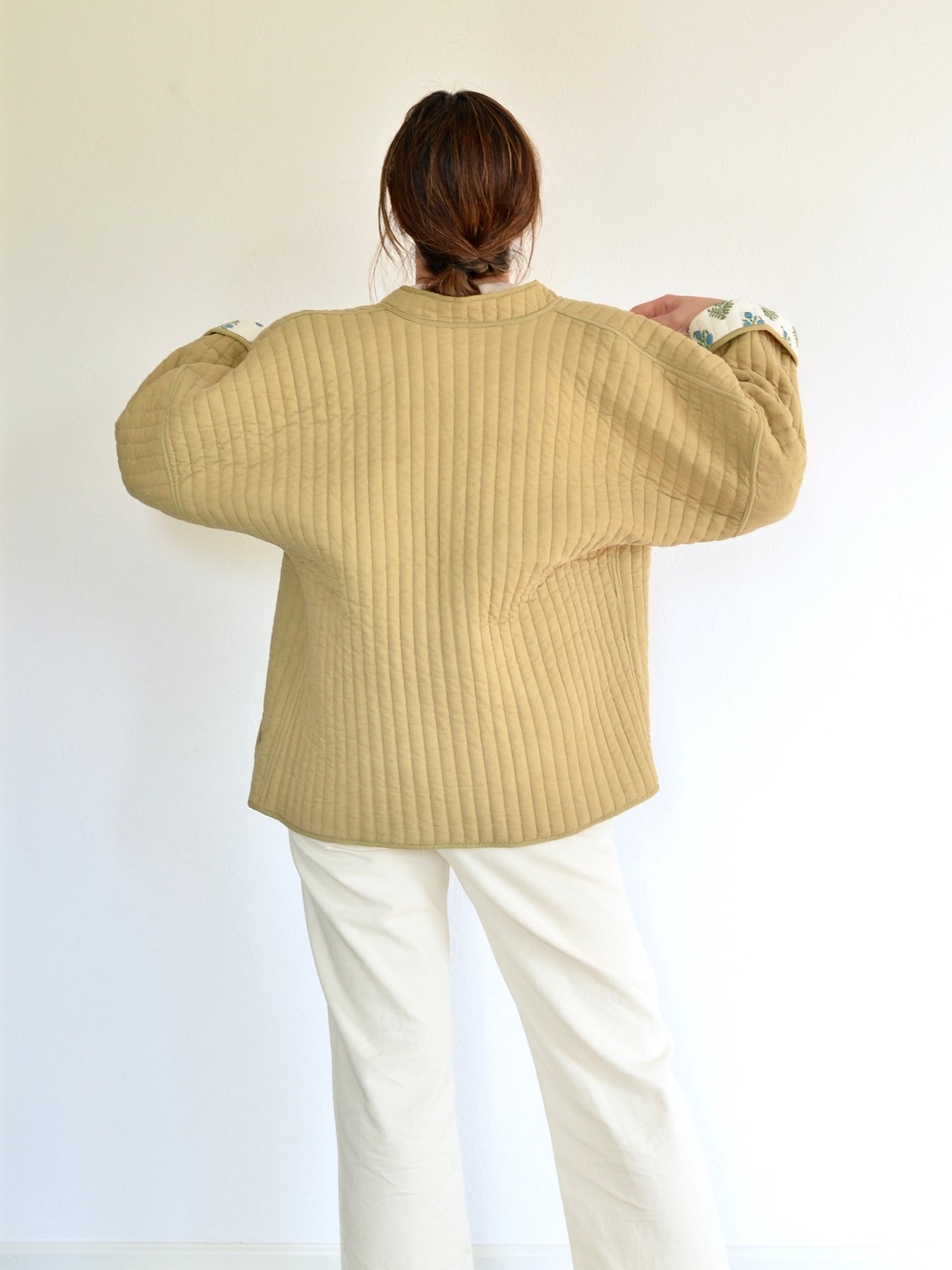 リバーシブル キルティング ジャケット グリーン