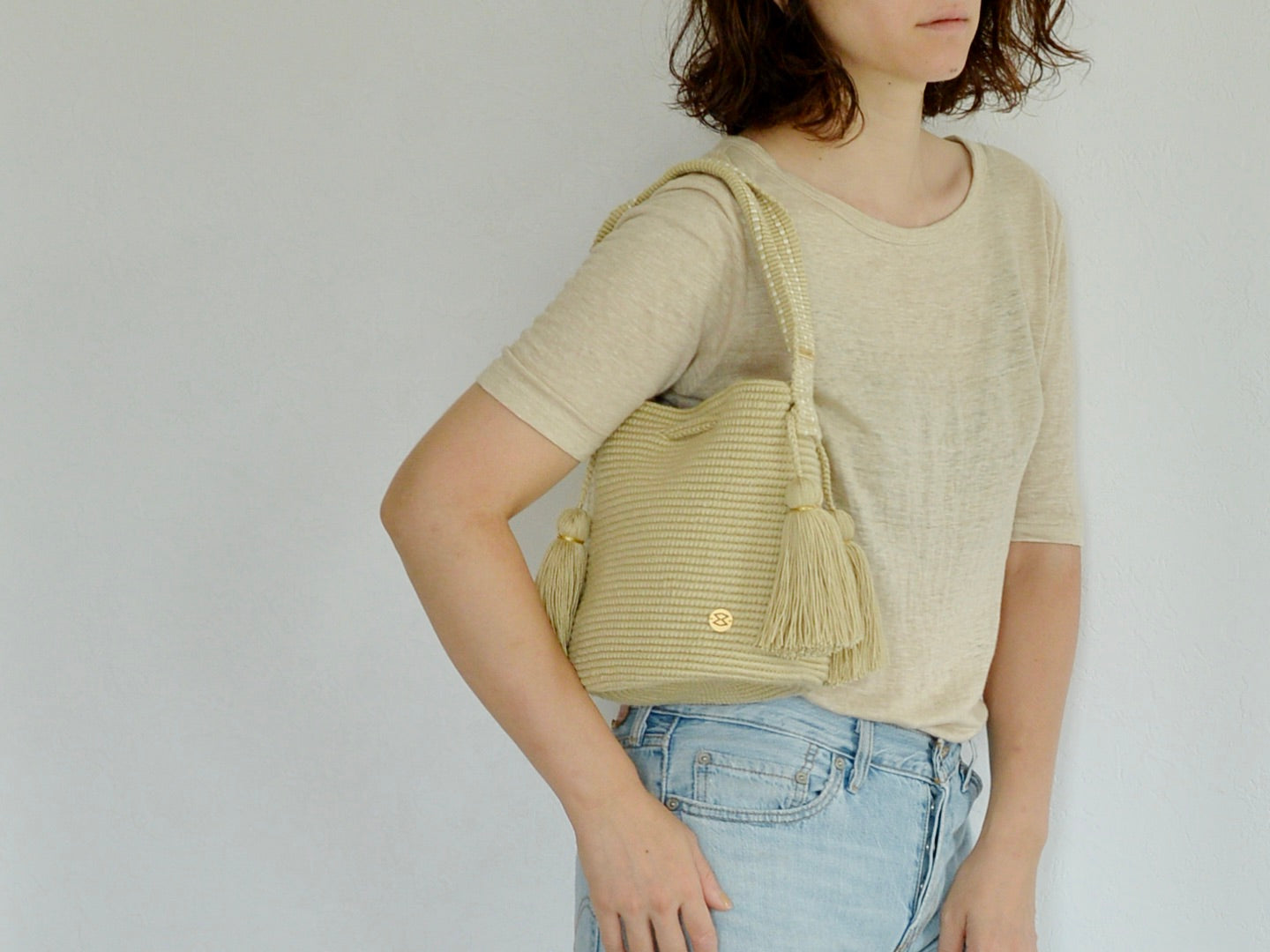 コロンビアのモチーラ 手編みハンドバッグミニ