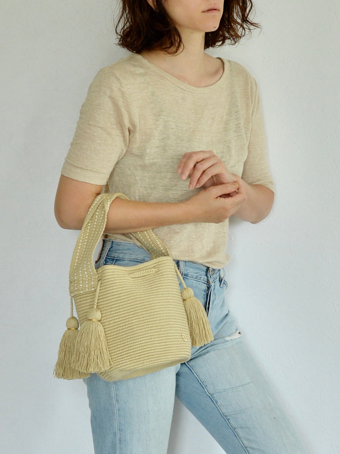 コロンビアのモチーラ 手編みハンドバッグミニ