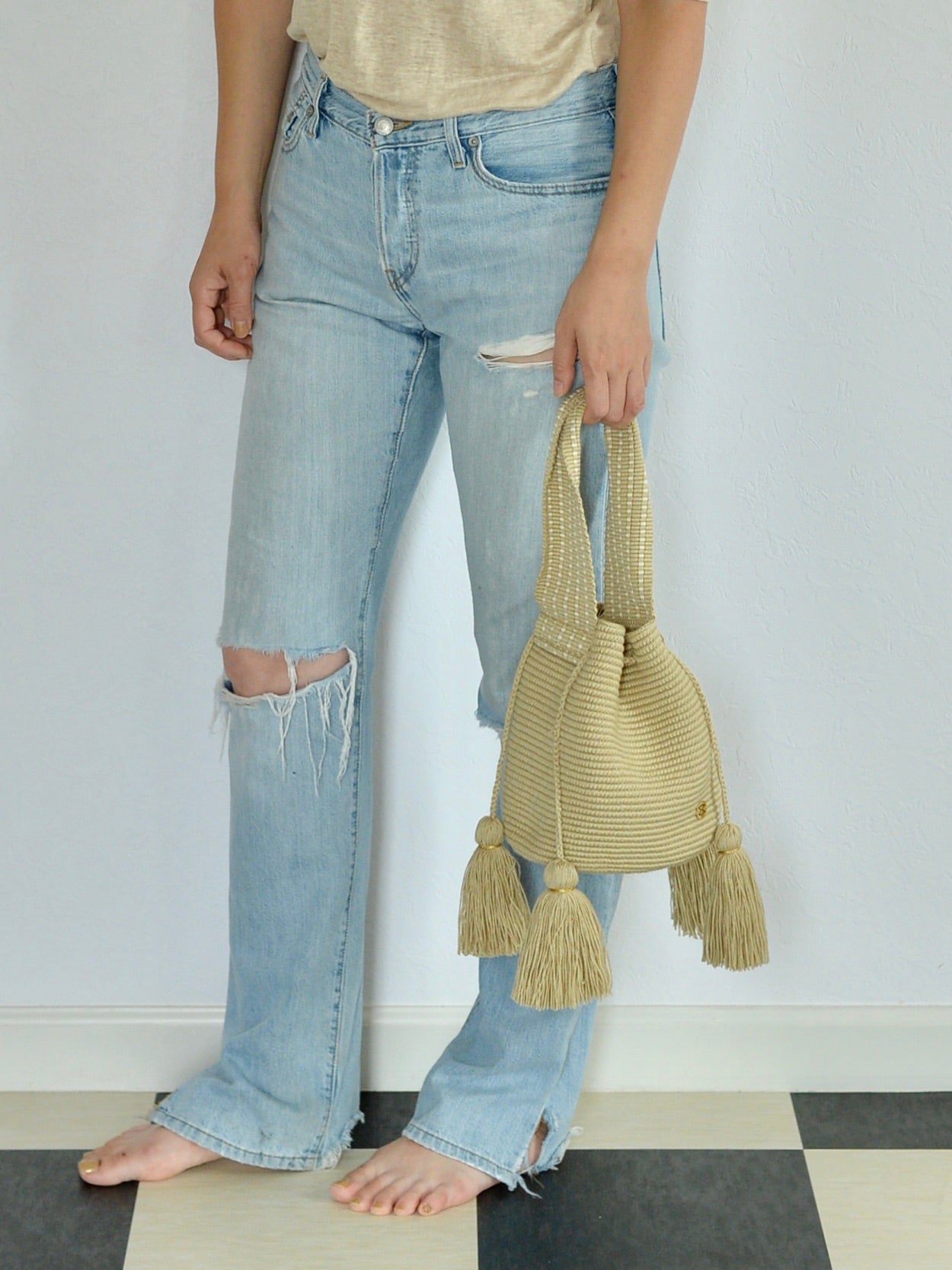 コロンビアのモチーラ 手編みハンドバッグミニ