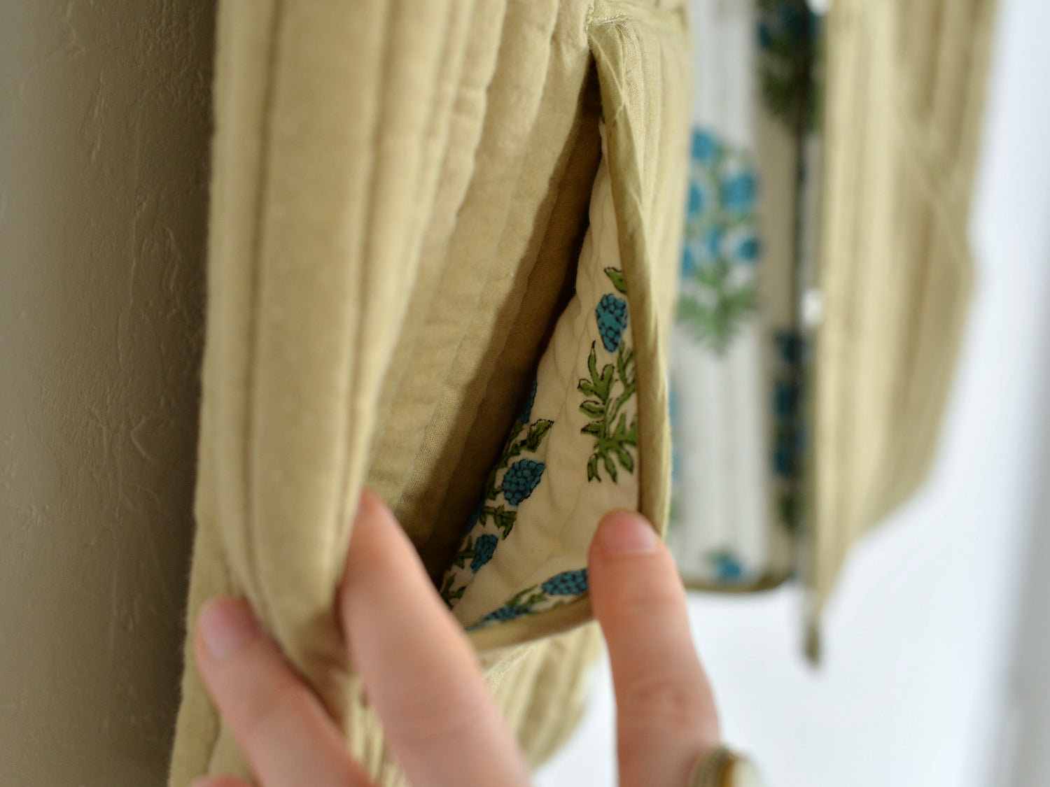 リバーシブル キルティング ジャケット グリーン