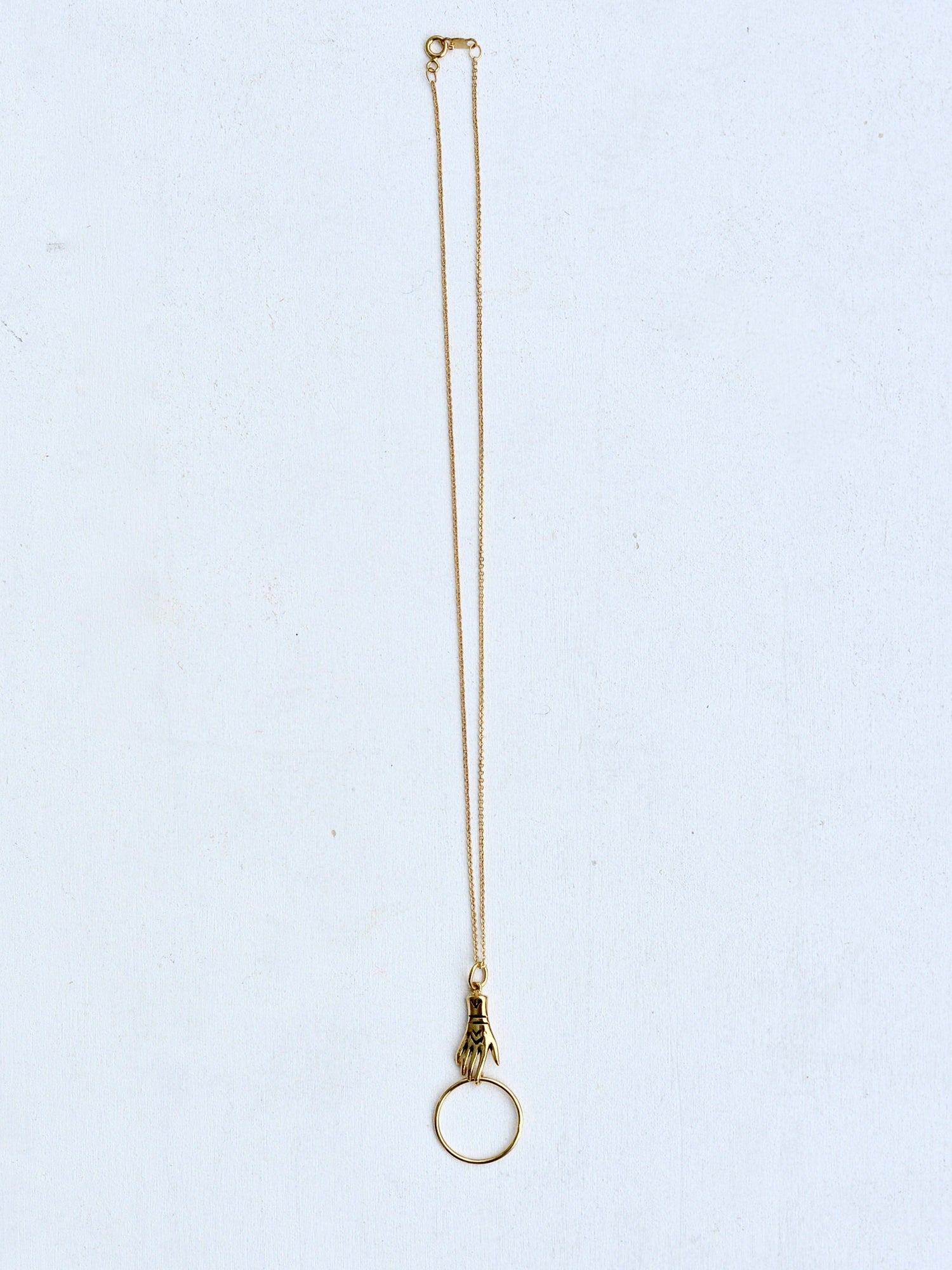 Hand with Hoopネックレス Gold