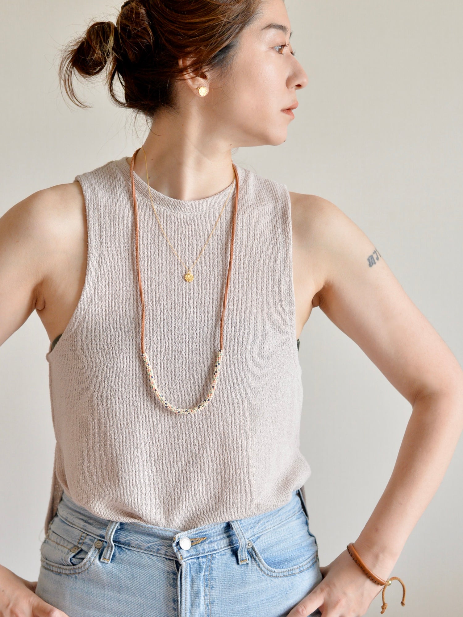 Milot 롱 비즈 목걸이