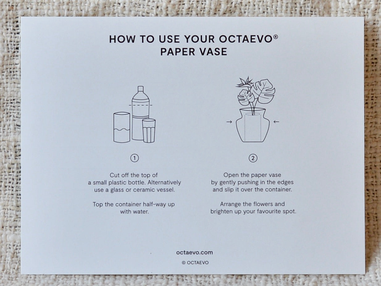 ミニペーパーフラワーベースカバー&レターセット JANUS