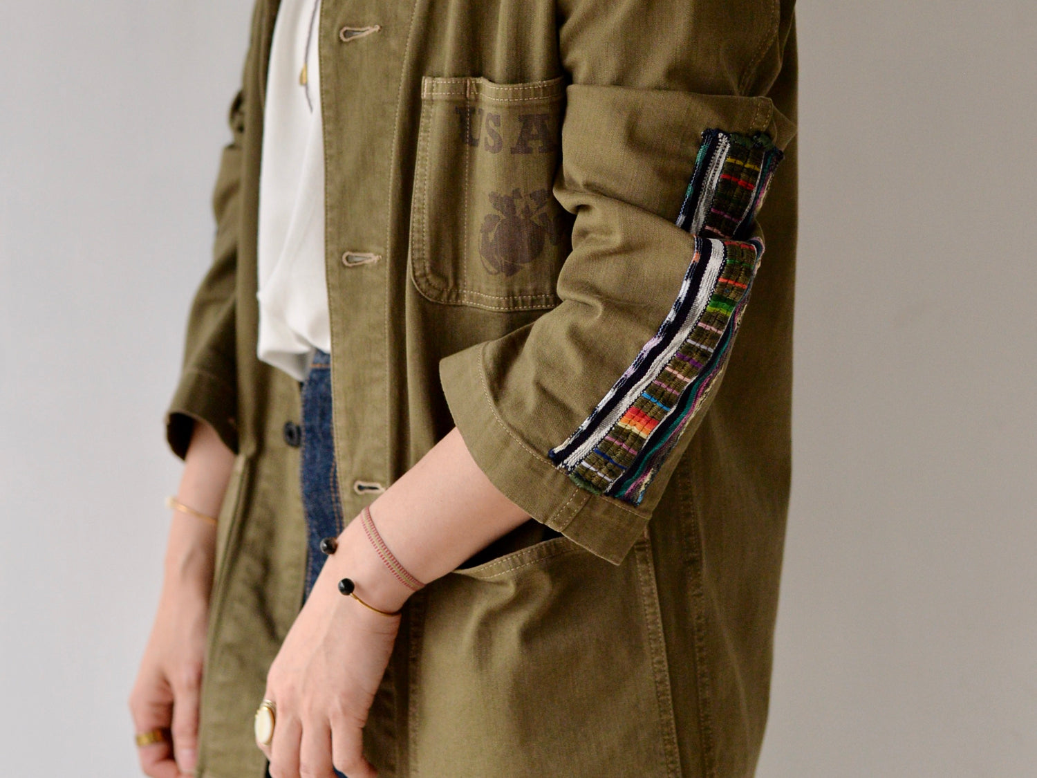アップサイクル グアテマラ ミリタリージャケット