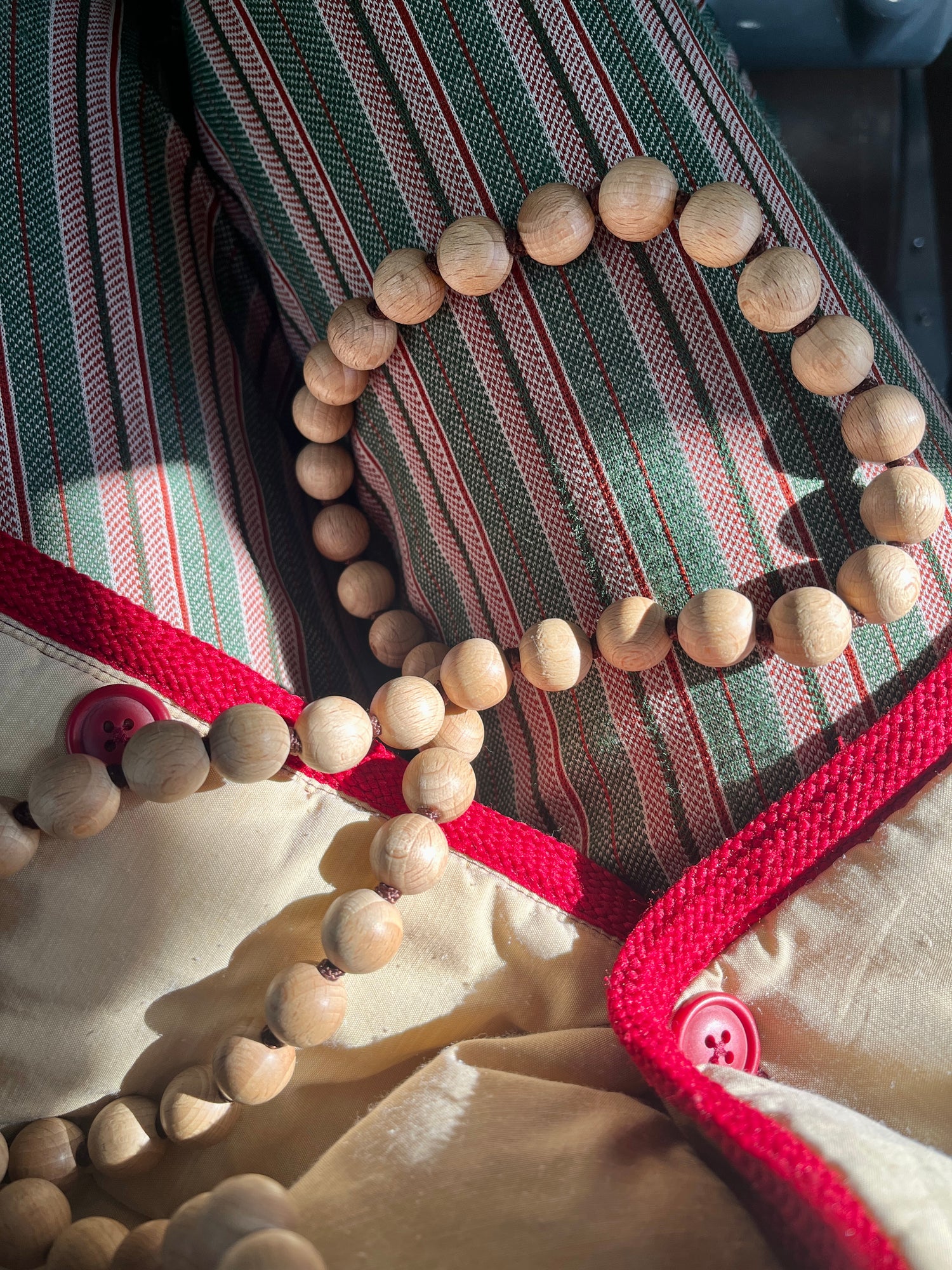 【再入荷予定】upbeads アップビーズ スマホショルダー 携帯ストラップ ウッドブラウン