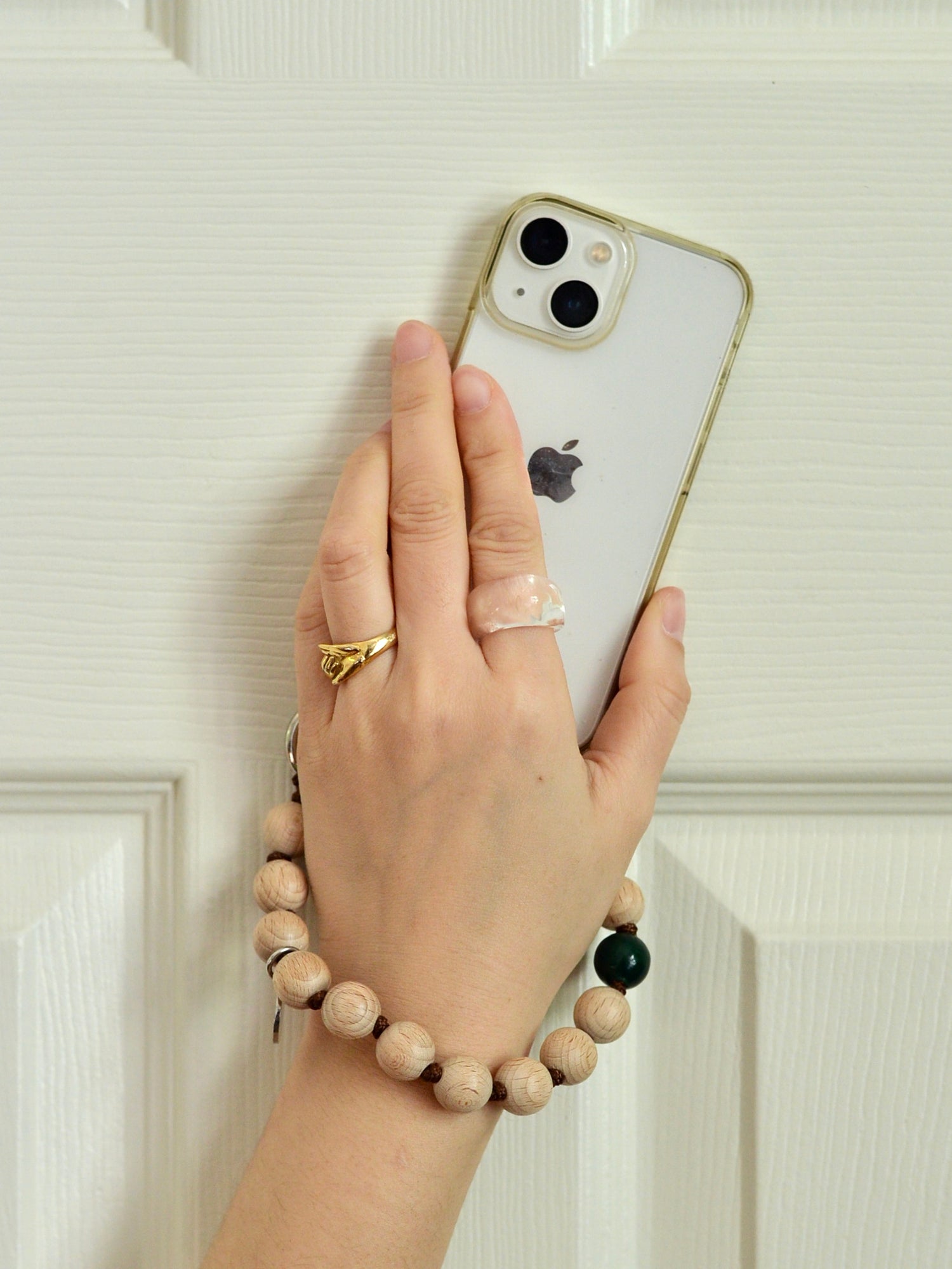 upbeads アップビーズ スマホストラップ MINI【ウッドブラウン】